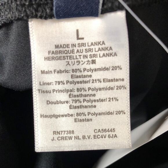 J. Crew Strapless One Piece Swimsuit Detachable Halter Strap Black NWT Large - Picture 9 of 12